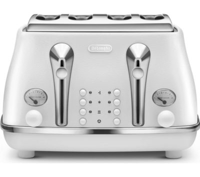 DELONGHI Elements CTOE4003.W 4-Slice Toaster - White DELONGHI Elements CTOE4003.W 4-Slice Toaster - White